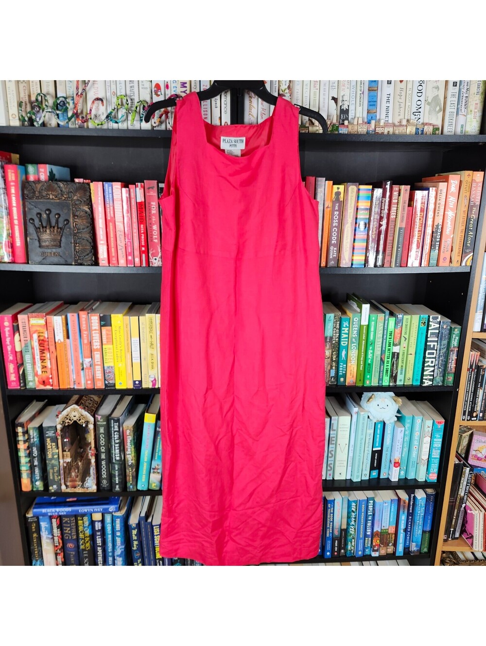 Plaza South Petite Pink Linen Blend Maxi Dress Size 10 Sleeveless Lined